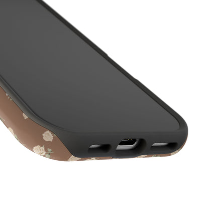 Brown Féline Roses iPhone Case