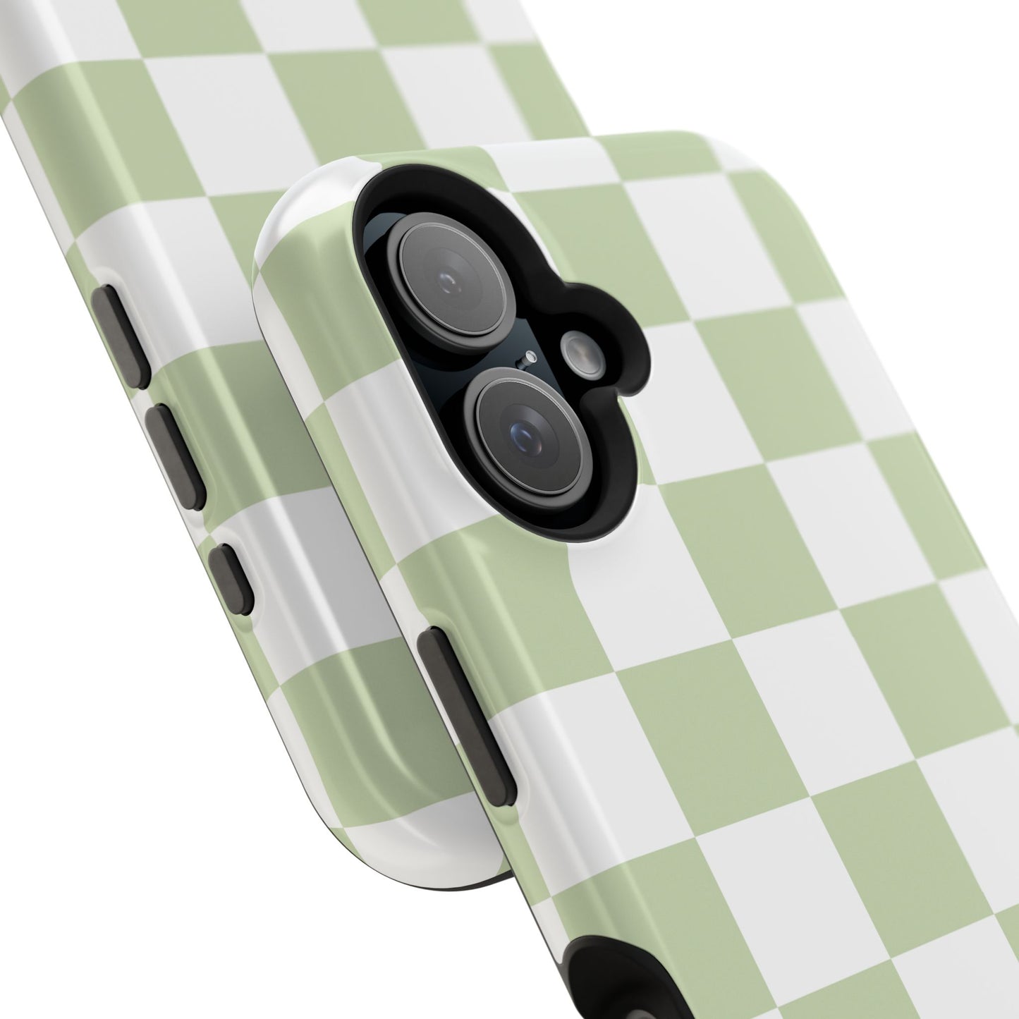 Pastel Green Checkered iPhone Case