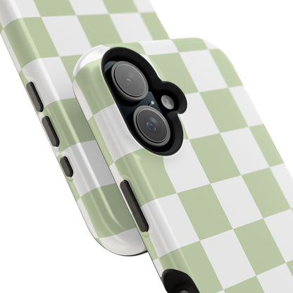 Pastel Green Checkered iPhone Case