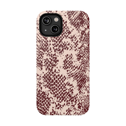 Burgundy Snake iPhone Case