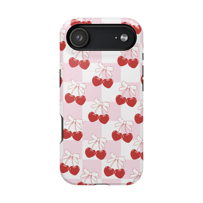 Cherry Bows Coquette iPhone Case