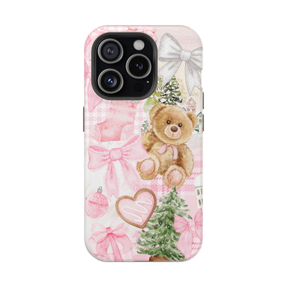 Pink Christmas Collage iPhone Case