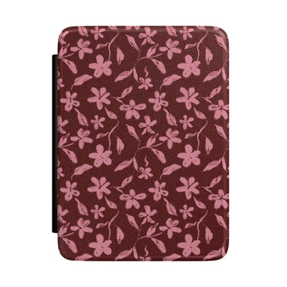 Burgundy Petals Kindle Case