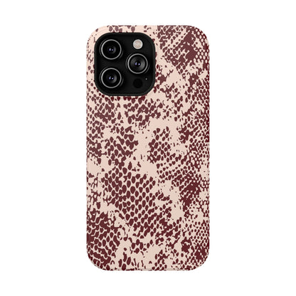 Burgundy Snake iPhone Case