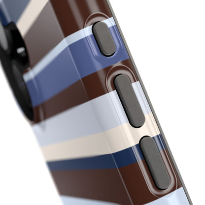 Blueberry Mocha Stripes iPhone Case