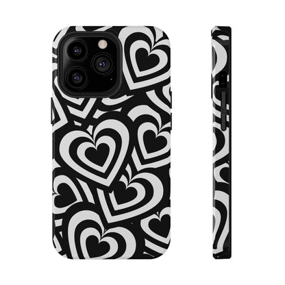 Black & White Hearts iPhone Case