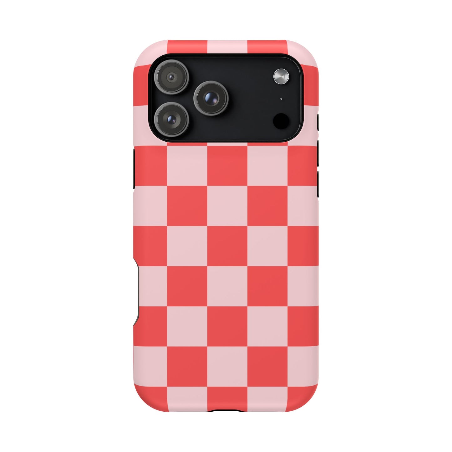 Red & Pink Checkered iPhone Case
