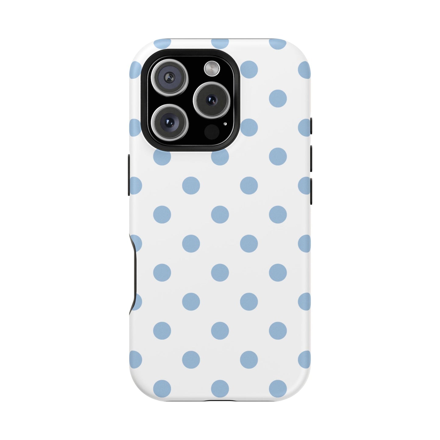 Blue Clouds Polka Dots iPhone Case