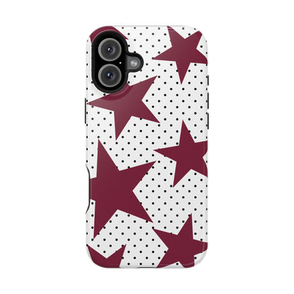 Burgundy Star iPhone Case