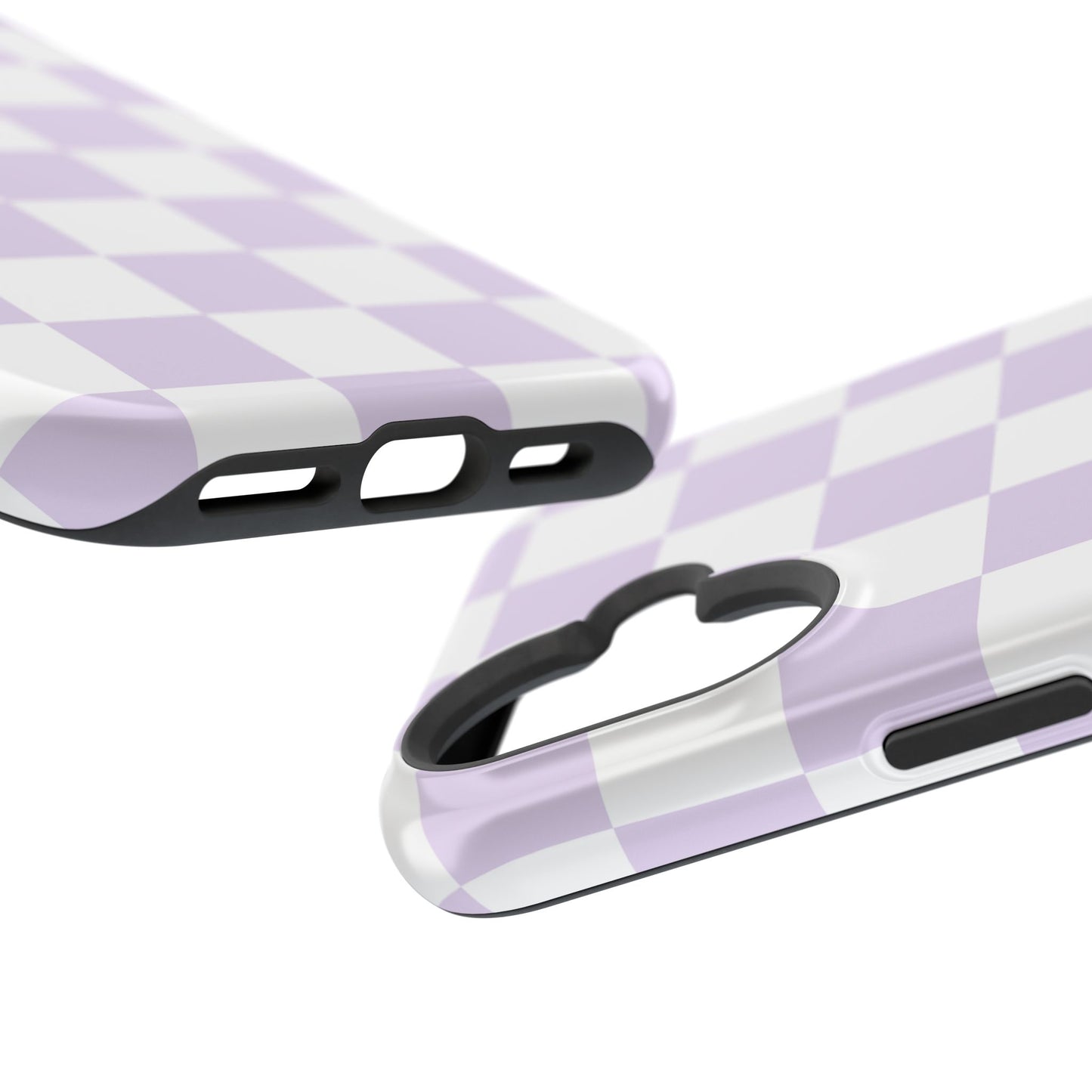 Pastel Purple Checkered iPhone Case