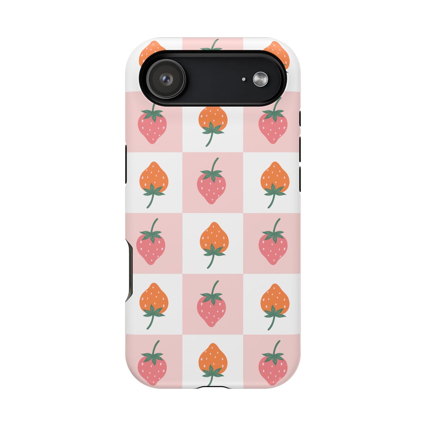 Strawberry Checkered iPhone Case