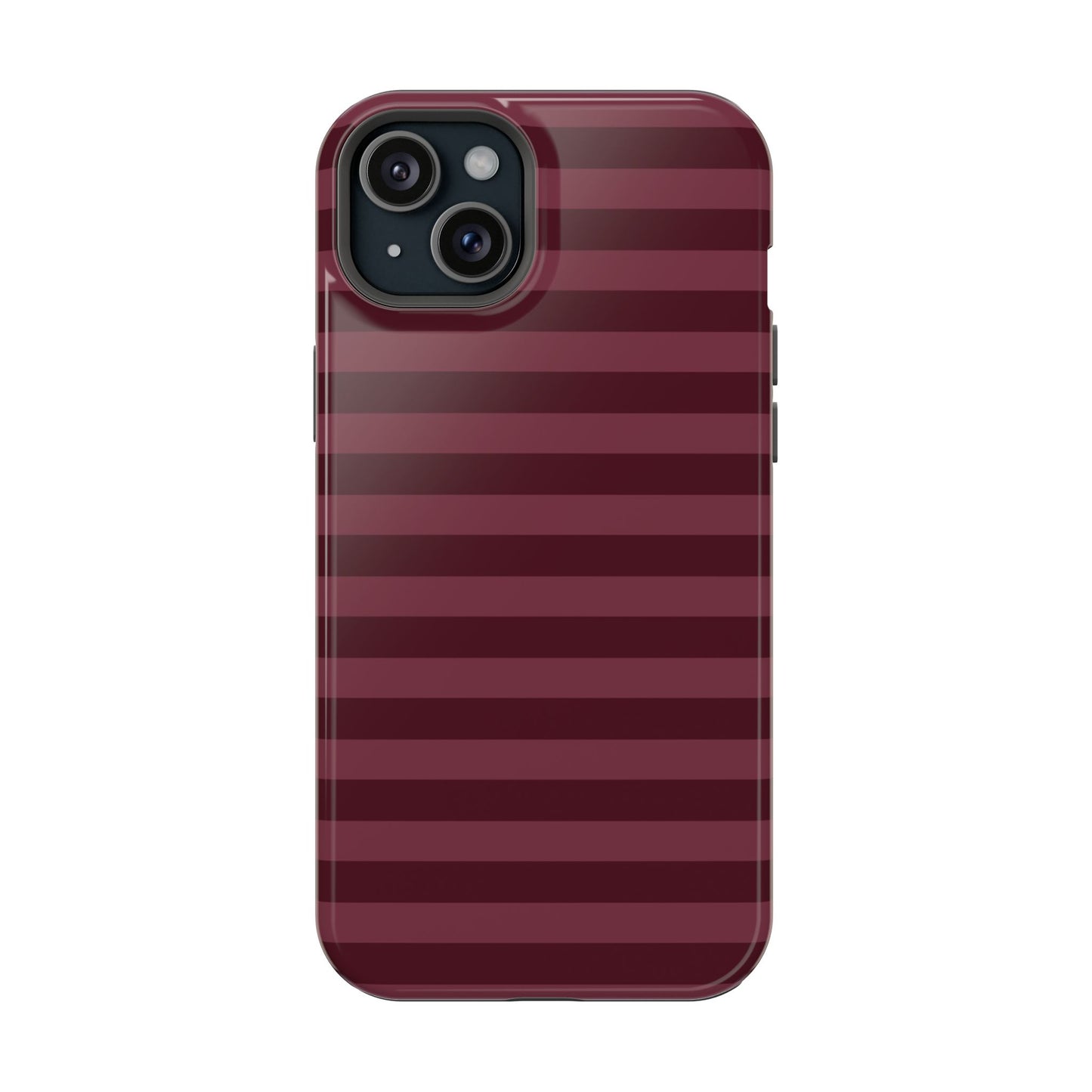 Burgundy Classic Striped iPhone Case