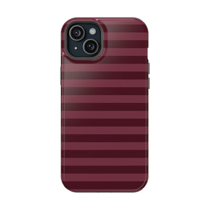 Burgundy Classic Striped iPhone Case