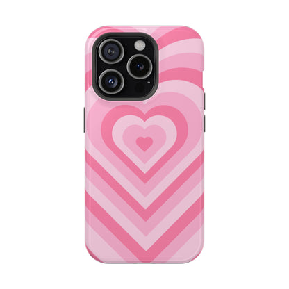 Pink Glowing Hearts iPhone Case