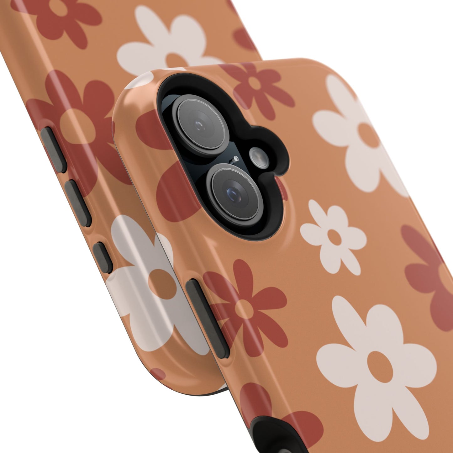 Brown Flower Power iPhone Case