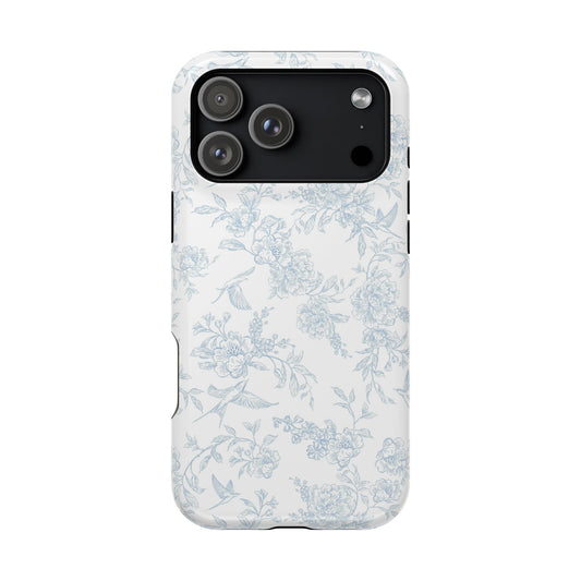 French Blue Toile iPhone Case