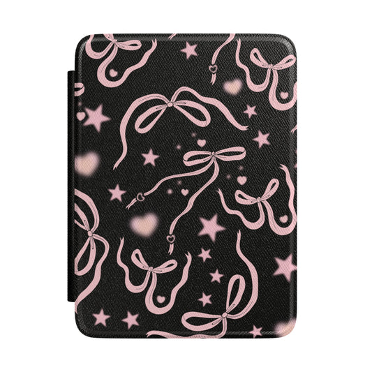 Black Cosmic Bows Kindle Case