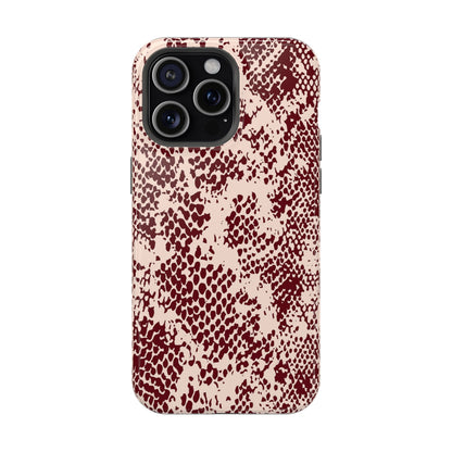 Burgundy Snake iPhone Case