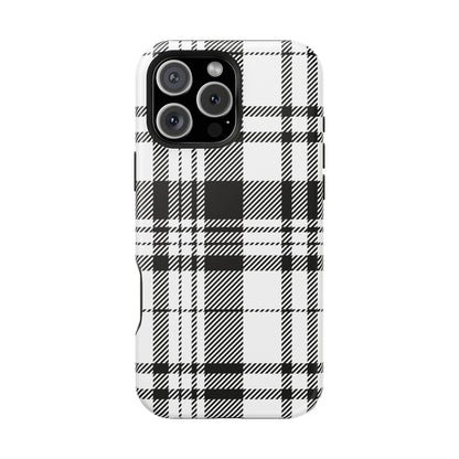 Black Plaid iPhone Case