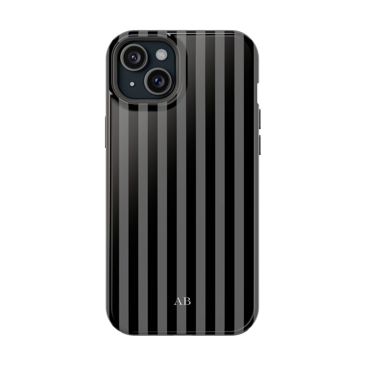 Custom Initials Twilight Stripes iPhone Case