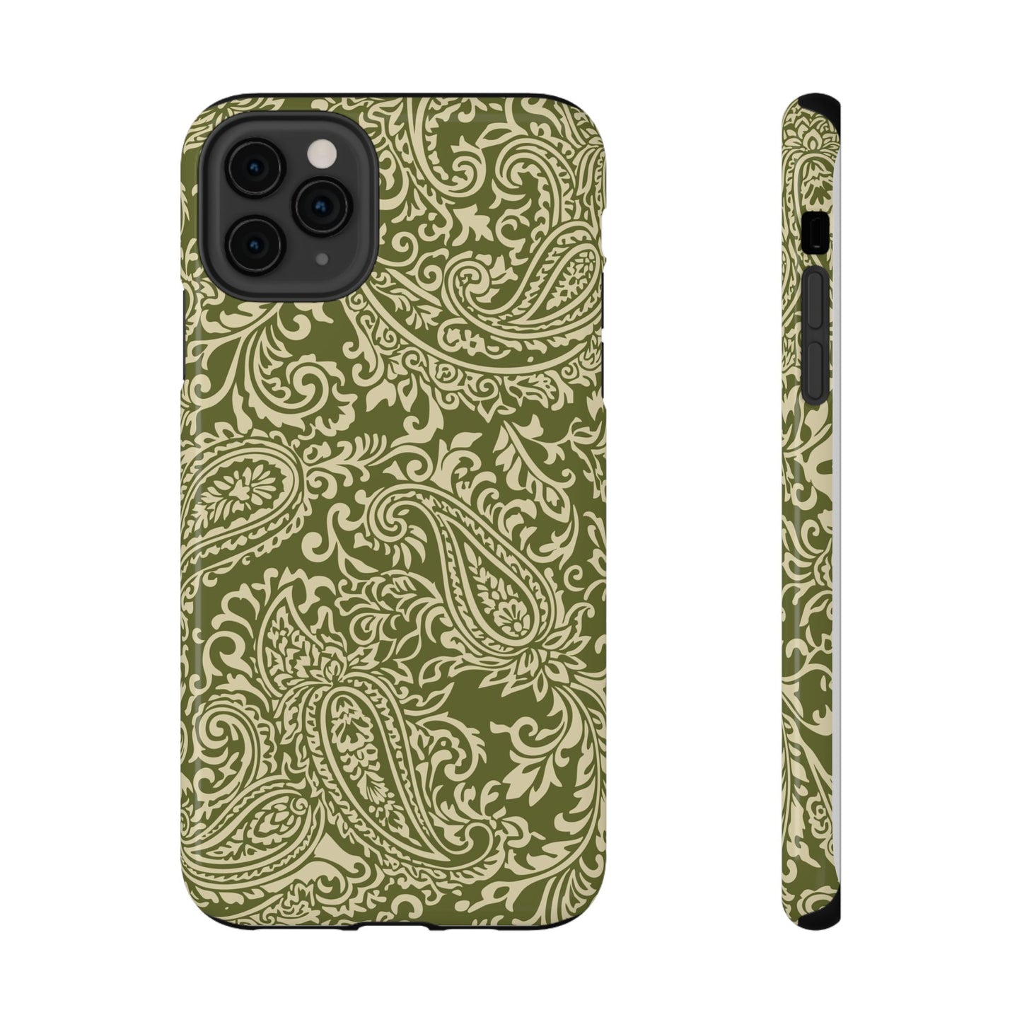 Olive Paisley iPhone Case