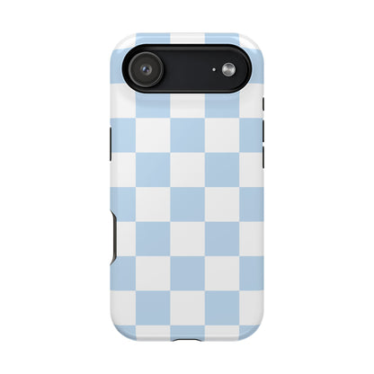 Pastel Blue Checkered iPhone Case