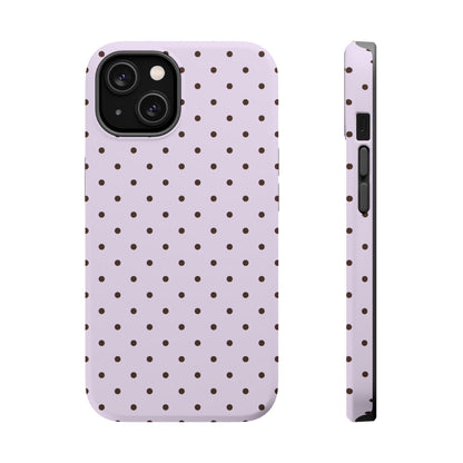 Berry Mocha Mini Dots iPhone Case