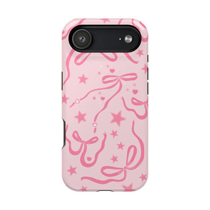 Pink Cosmic Bows iPhone Case