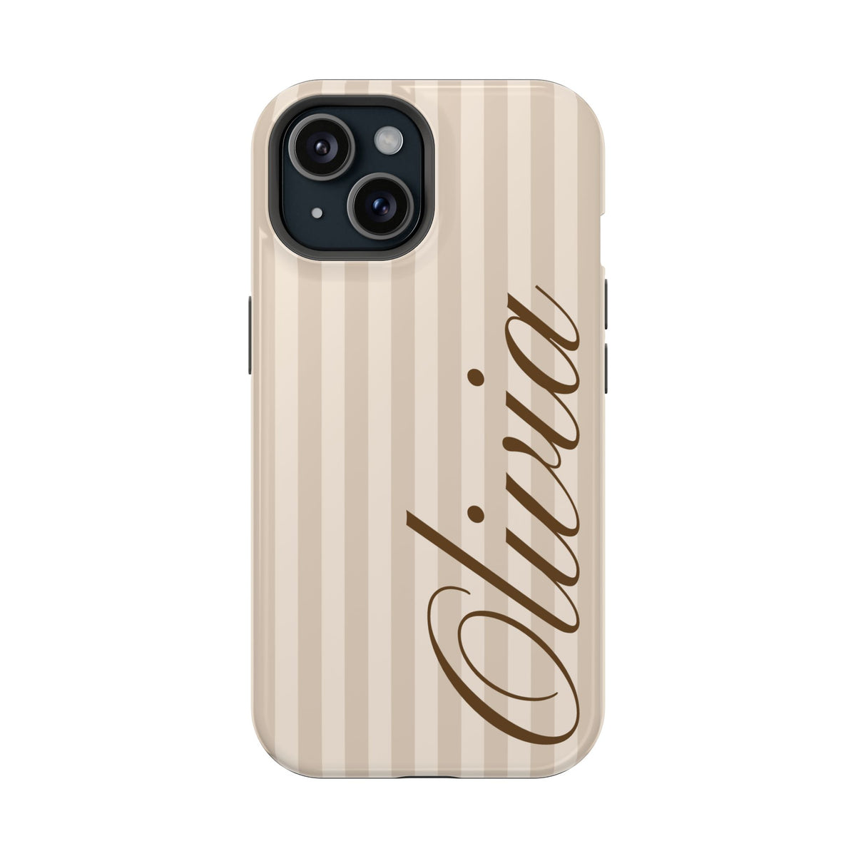 Custom Beige Stripes iPhone Case