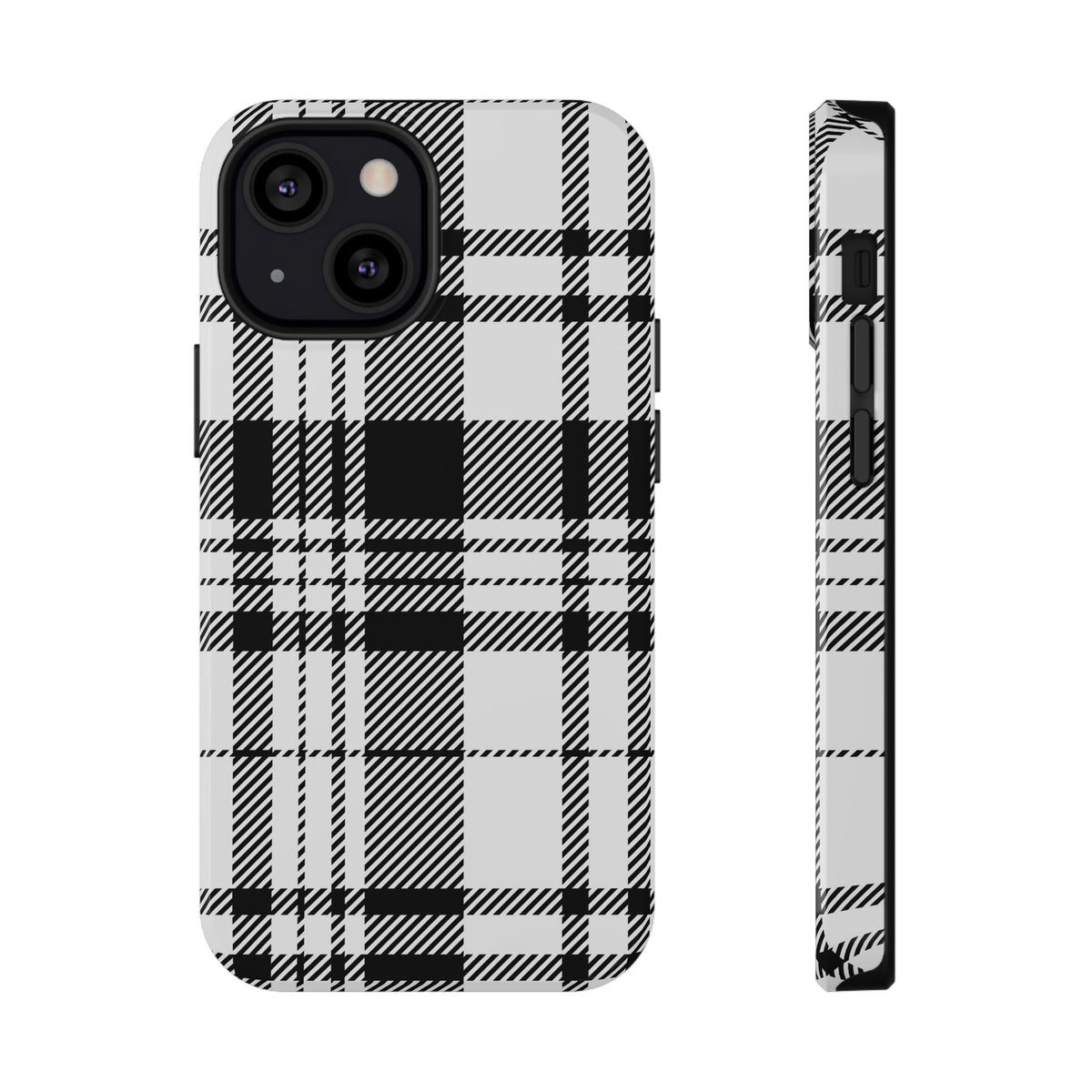 Black Plaid iPhone Case