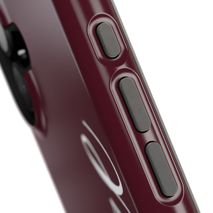 Personalized Burgundy iPhone Case