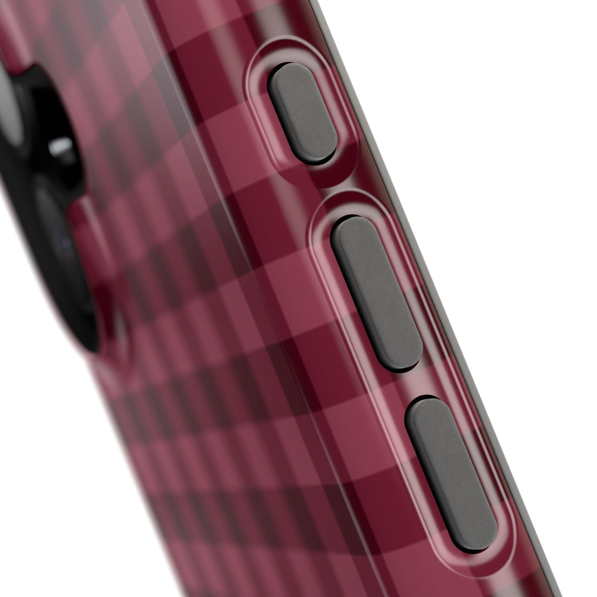 Burgundy Gingham iPhone Case