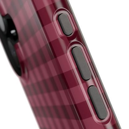 Burgundy Gingham iPhone Case