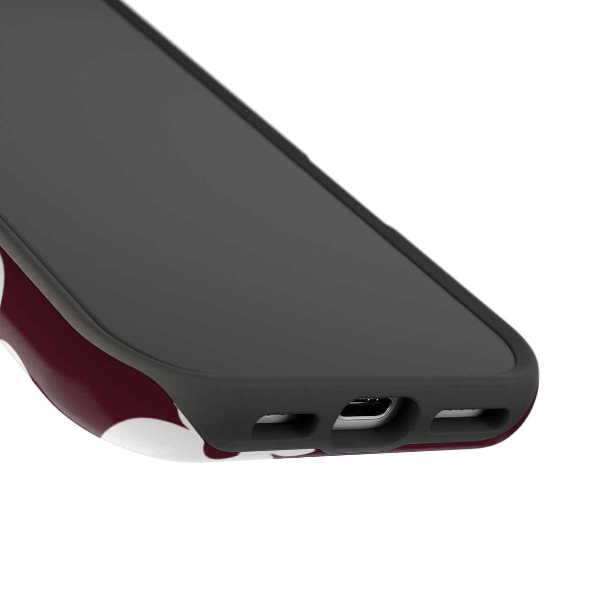 Burgundy Flowers iPhone Case