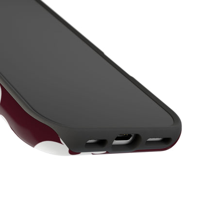 Burgundy Flowers iPhone Case