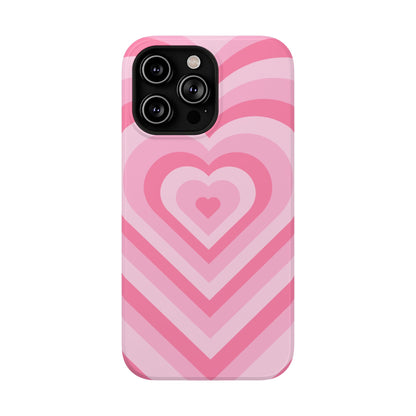 Pink Glowing Hearts iPhone Case