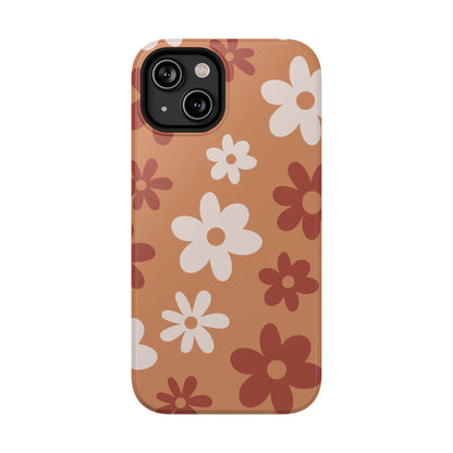 Brown Flower Power iPhone Case