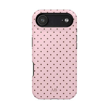 Custom Strawberry Mocha Mini Dots iPhone Case