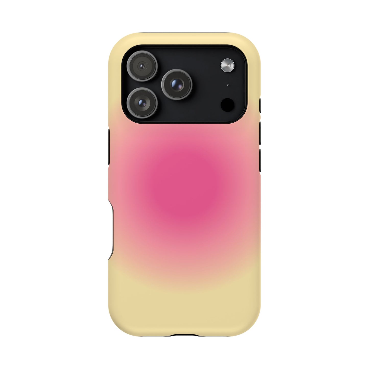 Hot Pink & Yellow Aura iPhone Case