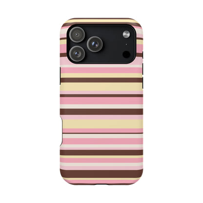 Sunday Latte Stripes iPhone Case