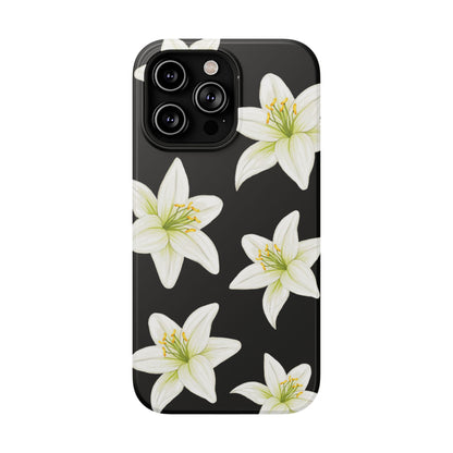 Black Tiger Lily iPhone Case