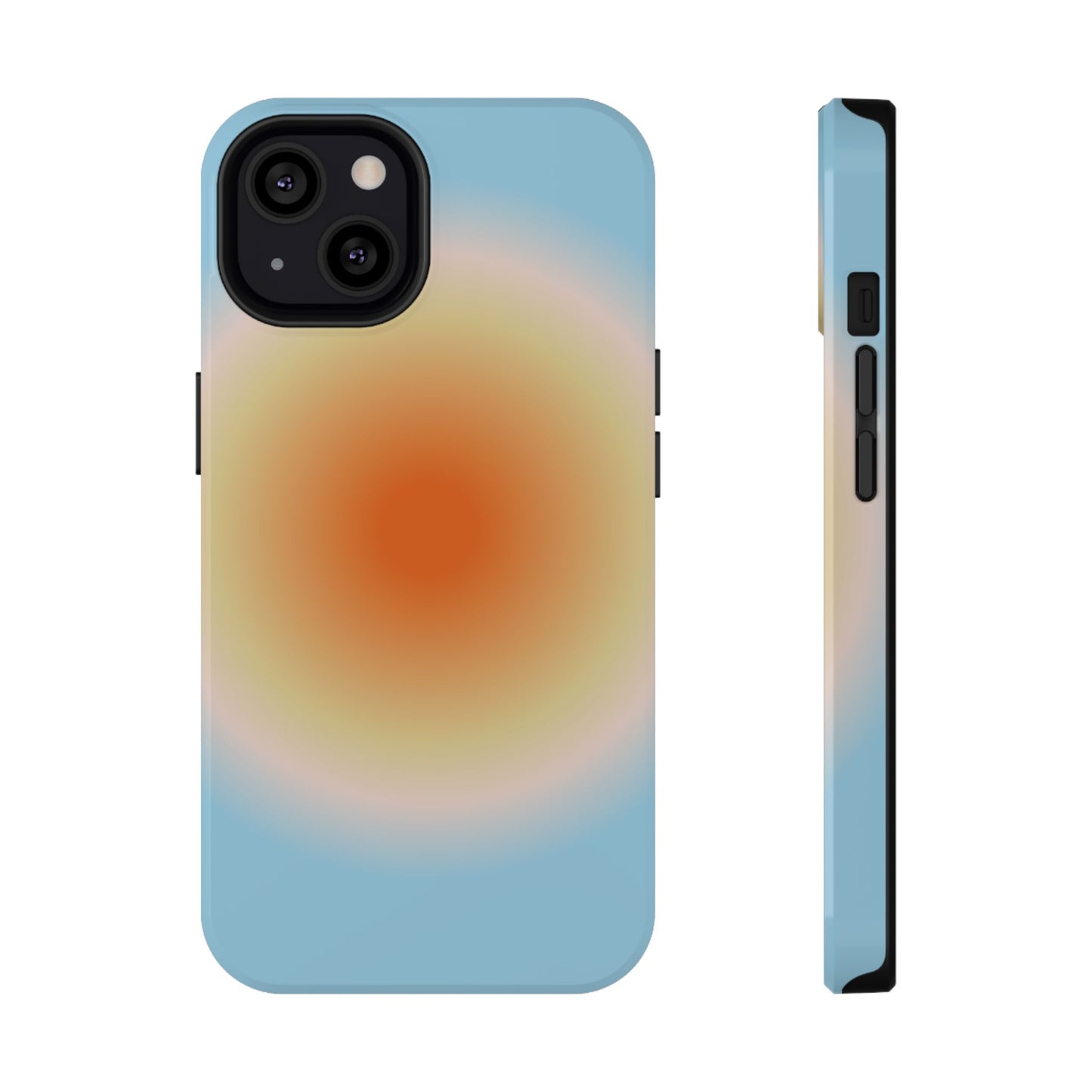 Orange & Blue Aura iPhone Case