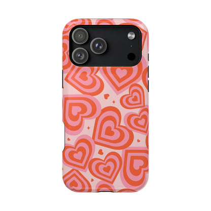 Pink & Red Hearts iPhone Case