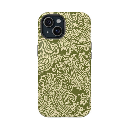 Olive Paisley iPhone Case