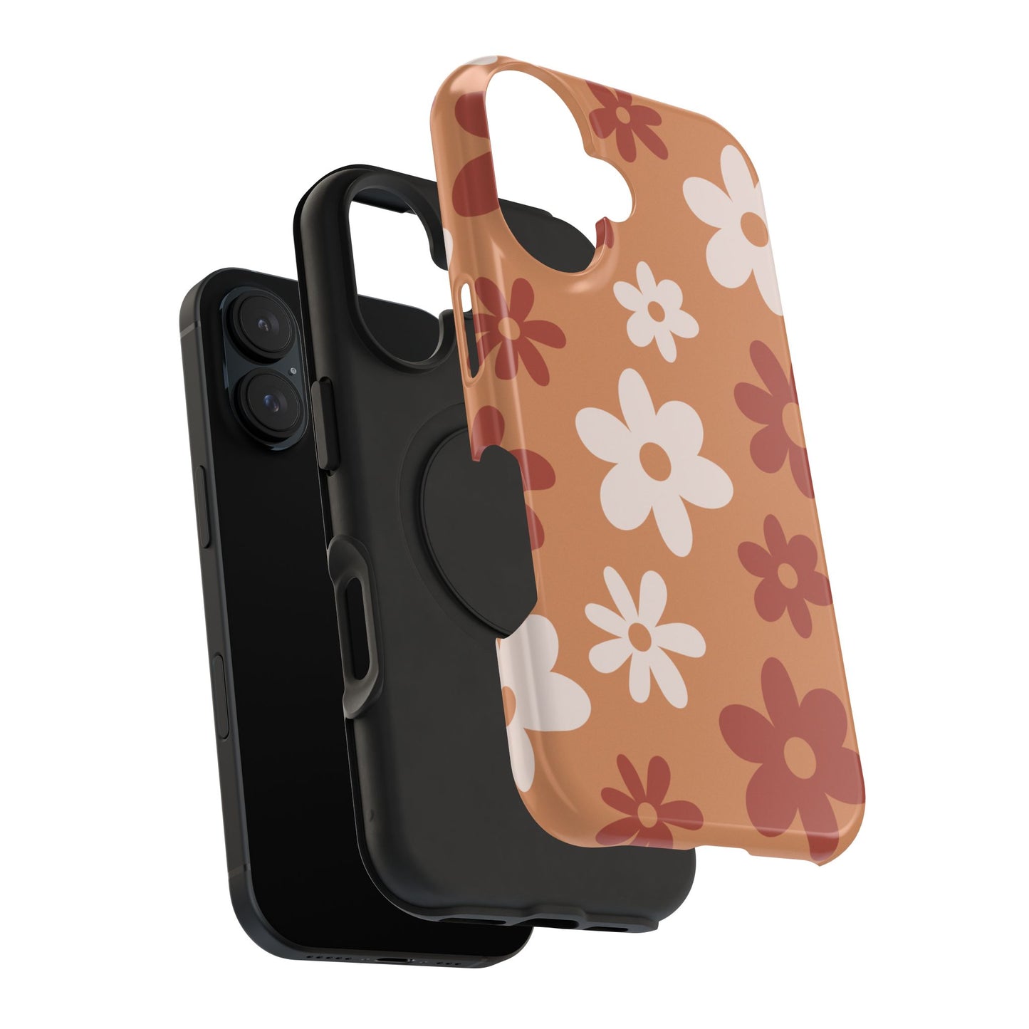 Brown Flower Power iPhone Case