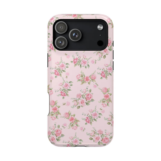 Pink Vintage Roses iPhone Case