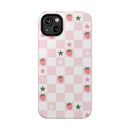 Strawberry Check iPhone Case
