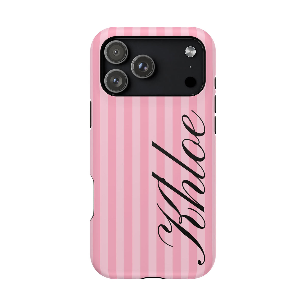 Personalized Bubblegum Stripes iPhone Case