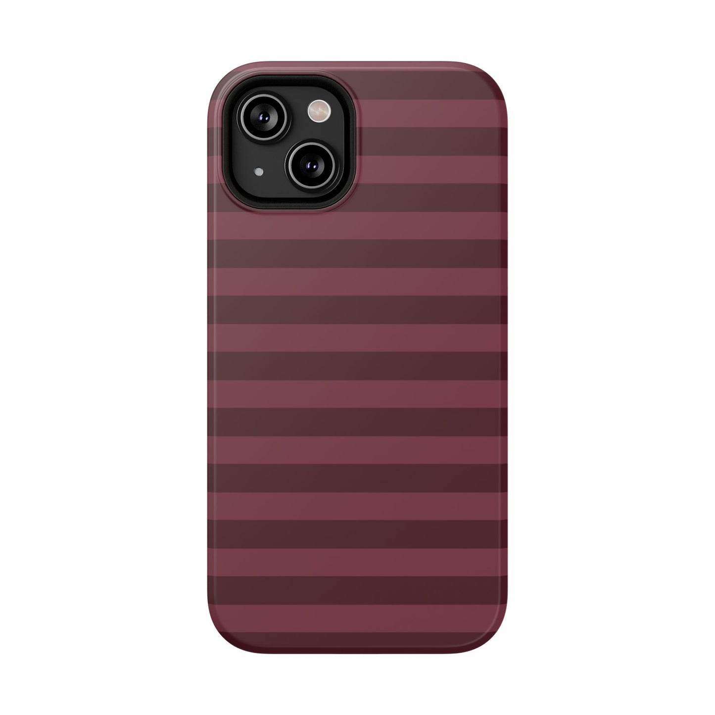 Burgundy Classic Striped iPhone Case