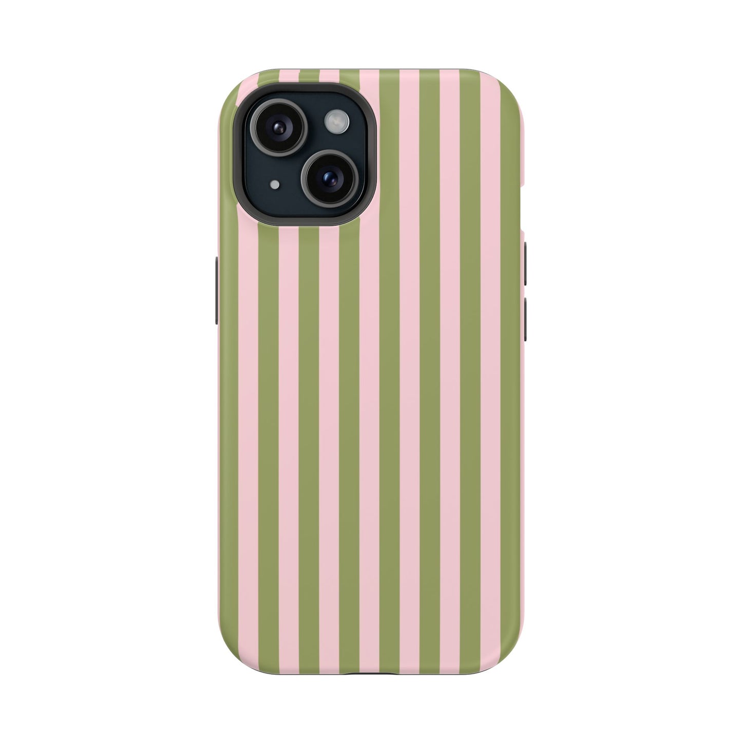 Pink Matcha Stripes iPhone Case